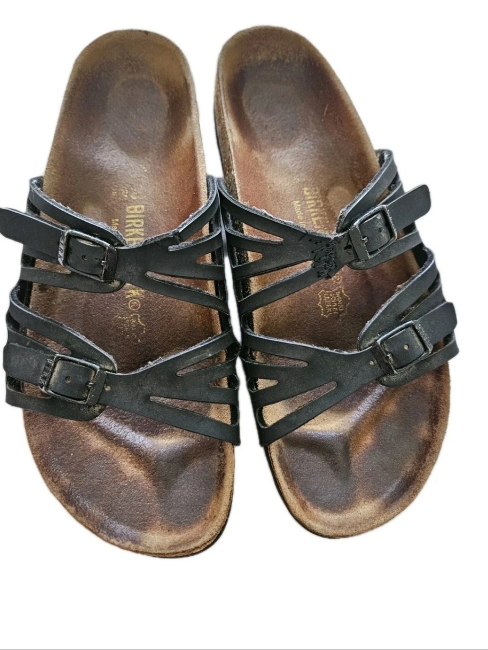 Birkenstock Granada Womens Black Slip On Sandals Size 35